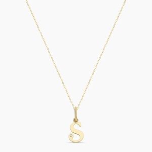 Diamond Vintage Alphabet Charm Necklace (Initial ‘S’)

14k solid gold